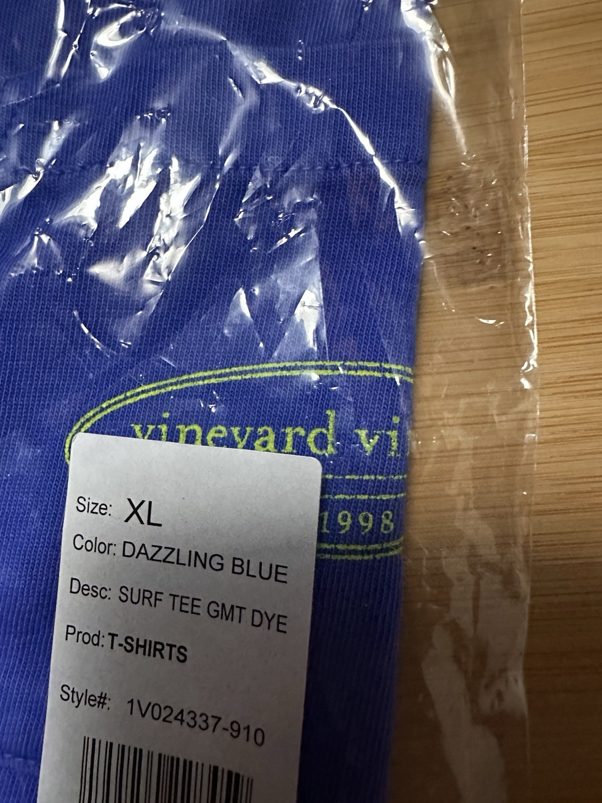 NWT Vineyard Vines Men’s Sz XL Dazzling Blue Surf Tee Shirt Retail $45