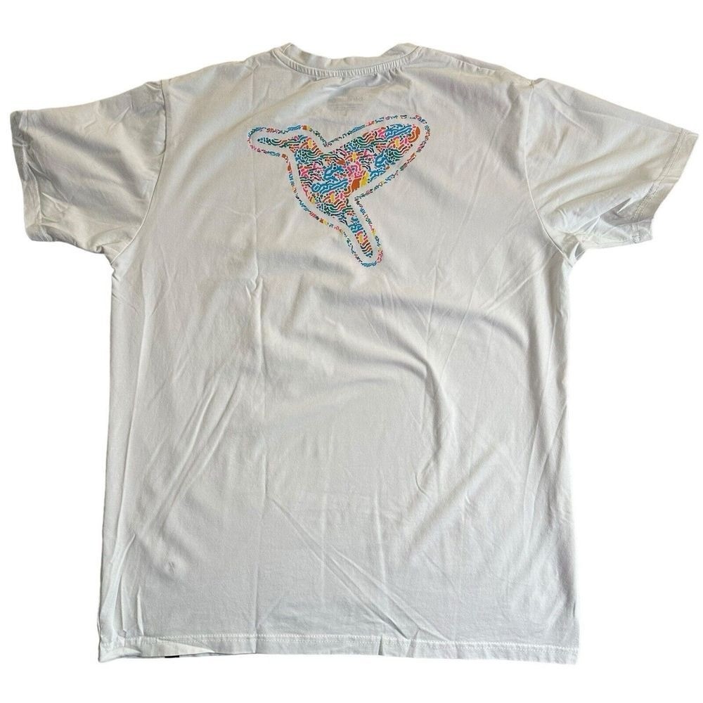 Birddogs Shirt Mens L White Bird Graphic Tee Cotton Short Sleeve Preppy