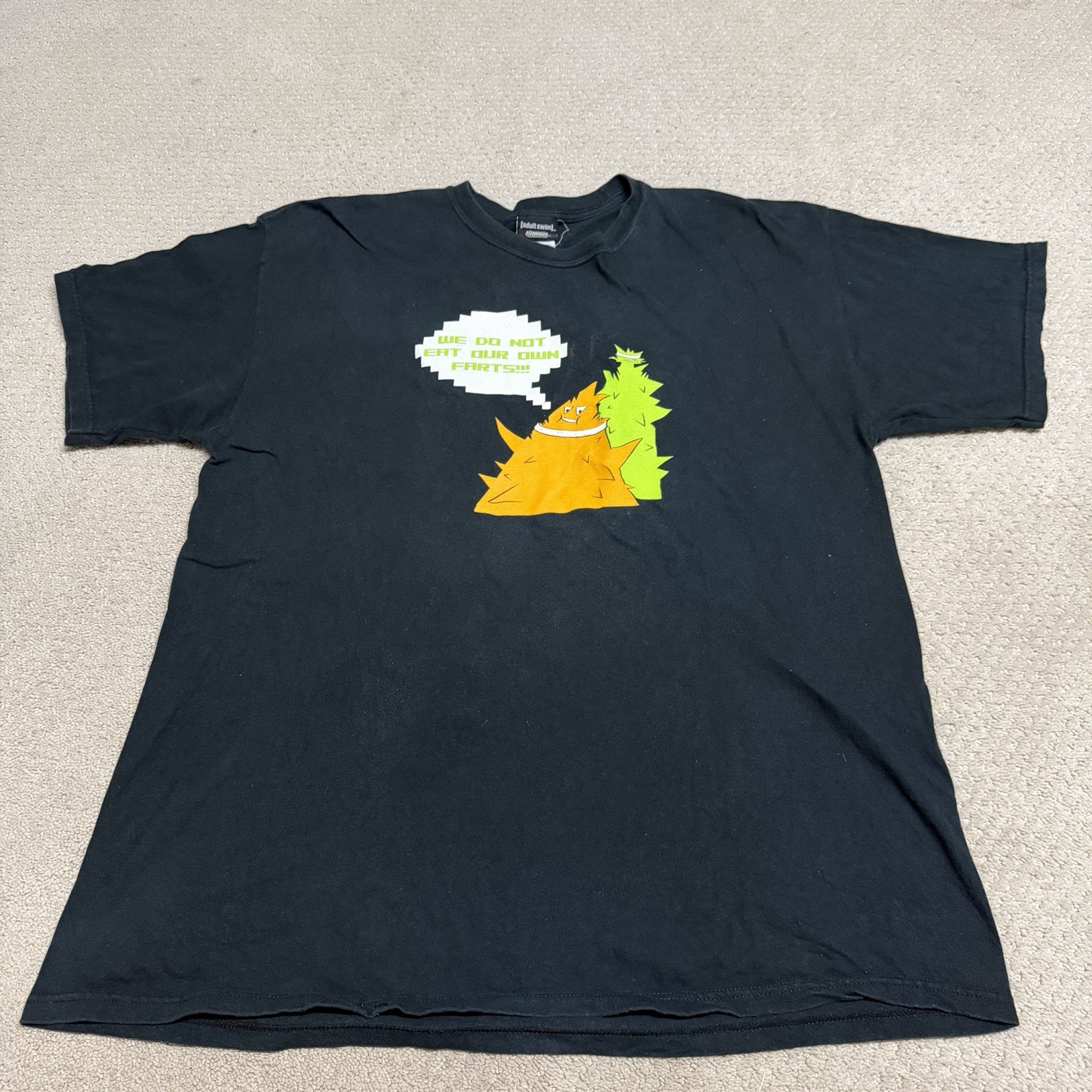 Vintage Cartoon Network Adult Swim Aqua Teen Hunger Force Tee Shirt size XL