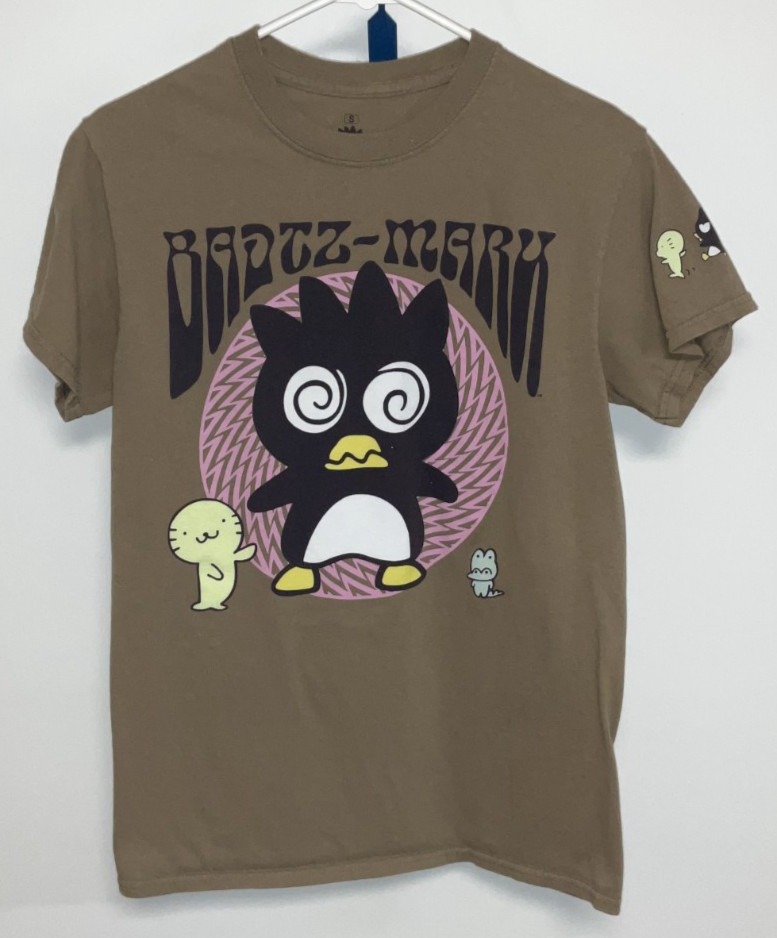 Badtz Maru Short Sleeve T-Shirt Men&rsquo;s Small Brown