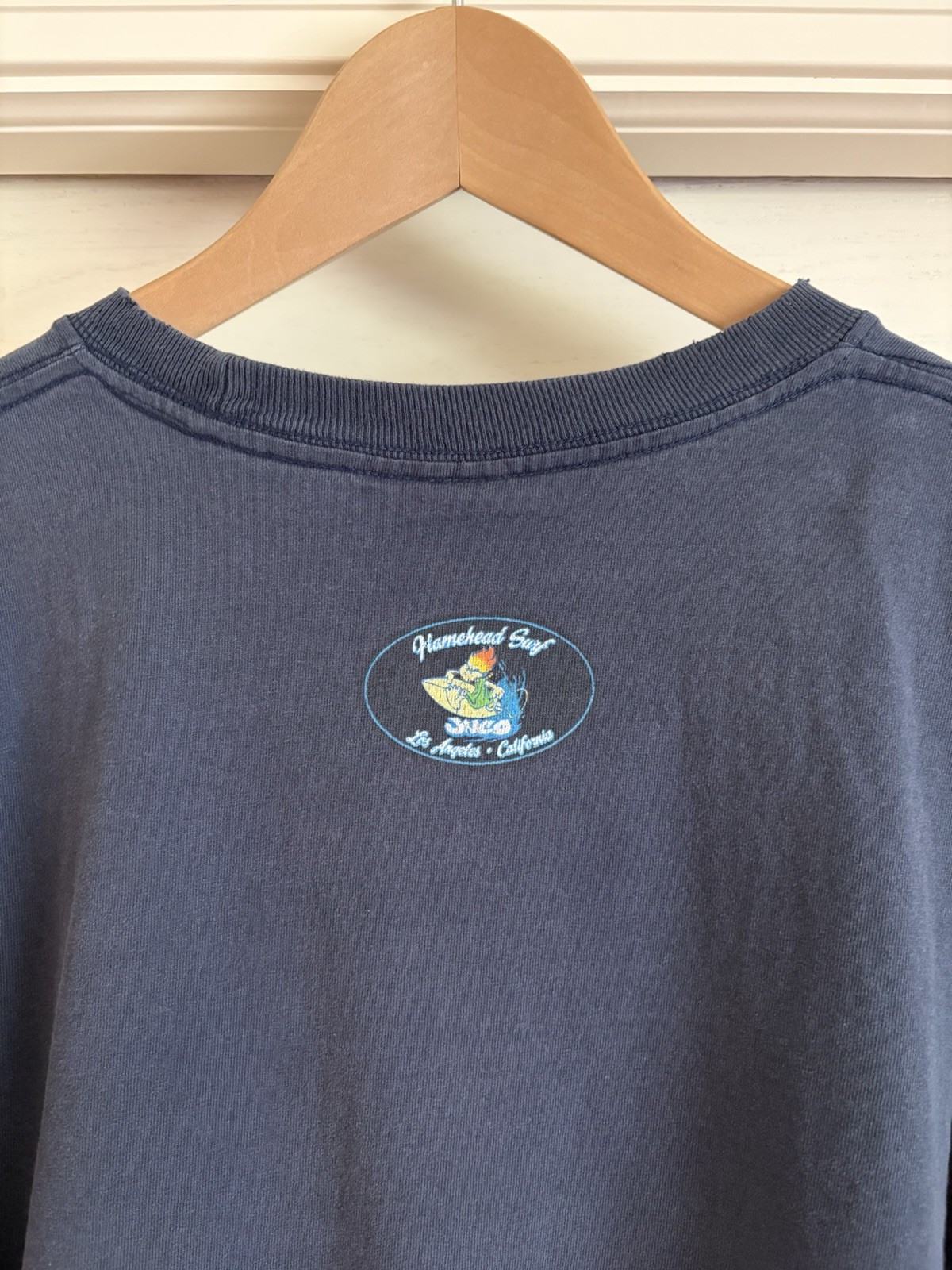Vintage 90’s JNCO Flamehead Surf Navy Skate Streetwear Tee Size XL