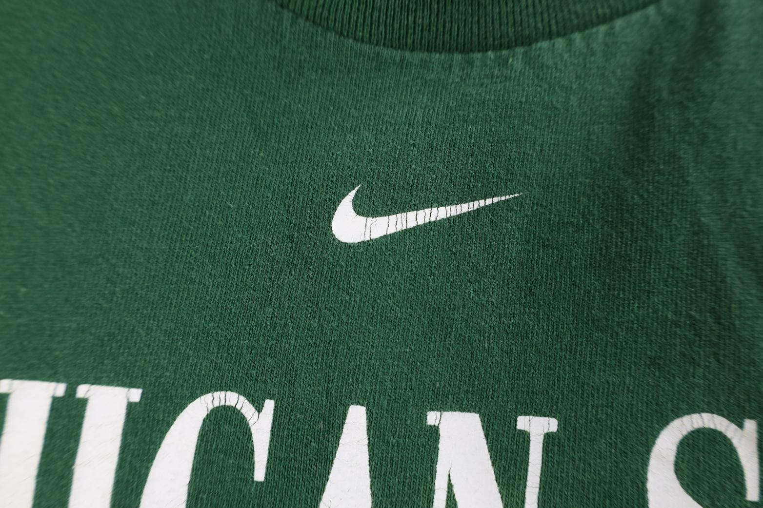 Vtg Nike Men S Travis Scott Mini Swoosh Michigan State University Football Shirt
