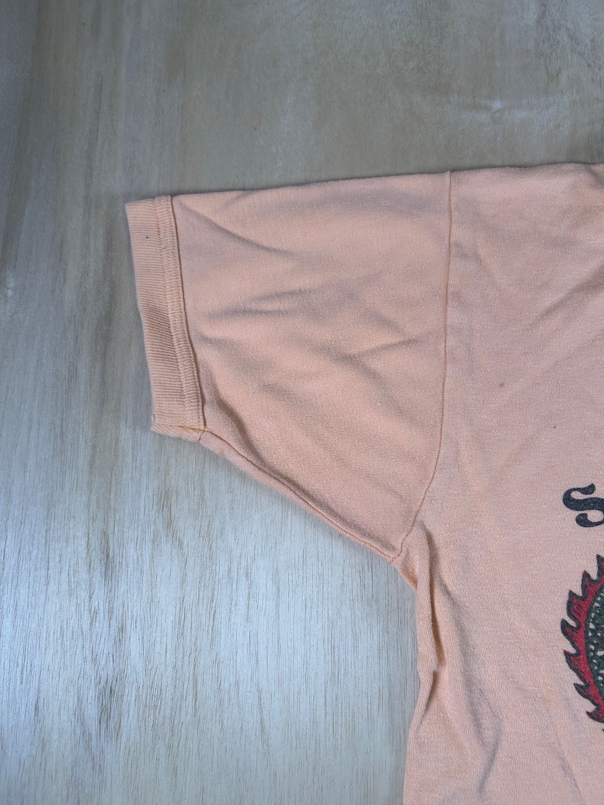 Vintage 60s 70s Singapore Souvenir Shirt Size 36 S Dragon Graphic Ringer Asia