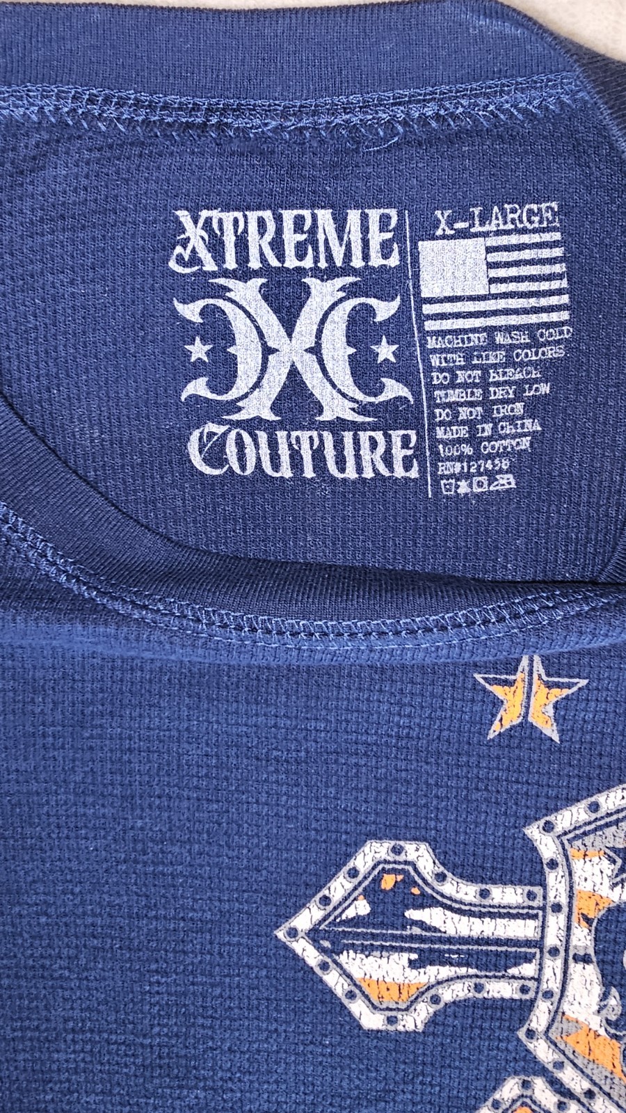Xtreme Couture AFFLICTION Men&rsquo;s Thermal SOLDIER OF FAITH Biker Wings XL
