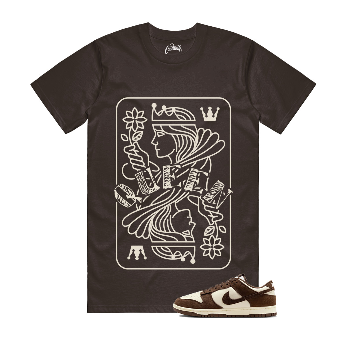 Dunk Baroque Brown Pale Ivory T Shirt Match QUEEN