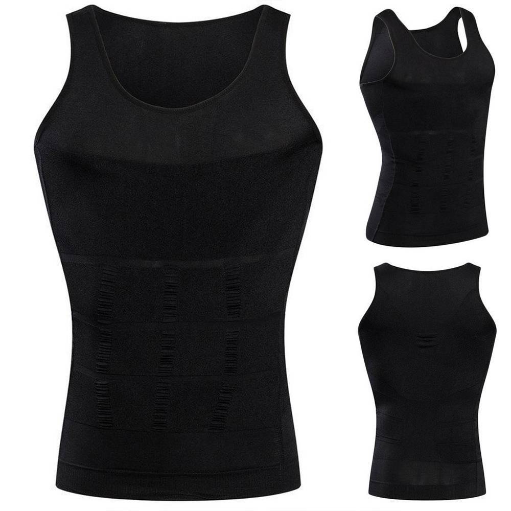Men&rsquo;s Slimming Vest Body Shaper Abs Abdomen Compression Shirt Workout Tank Tops