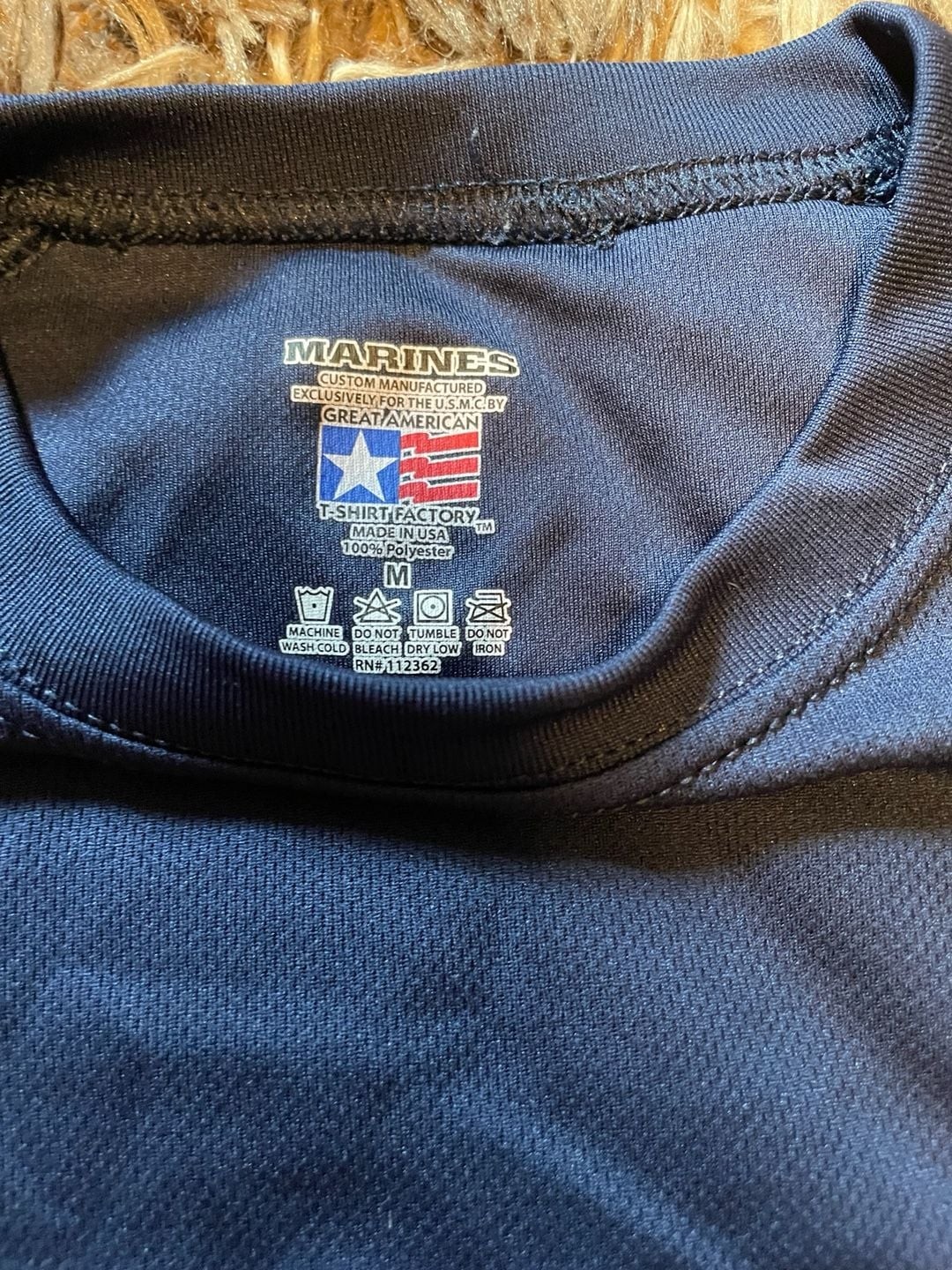 USMC Great American T-Shirt Factory Performance Athletic T-Shirt Blue
