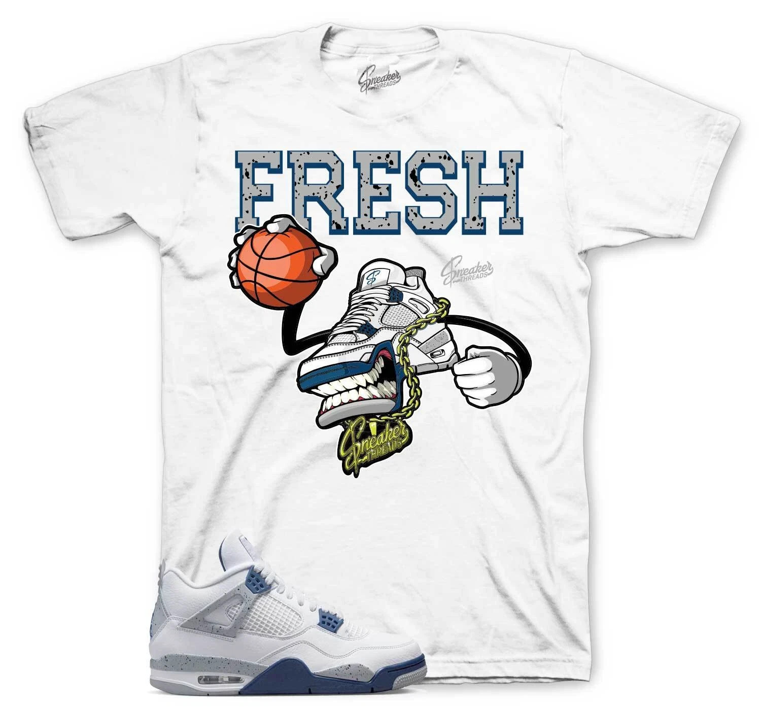 Midnight Navy Sneaker T Shirt Fly Kicks Streetwear Graphic Tee Unisex