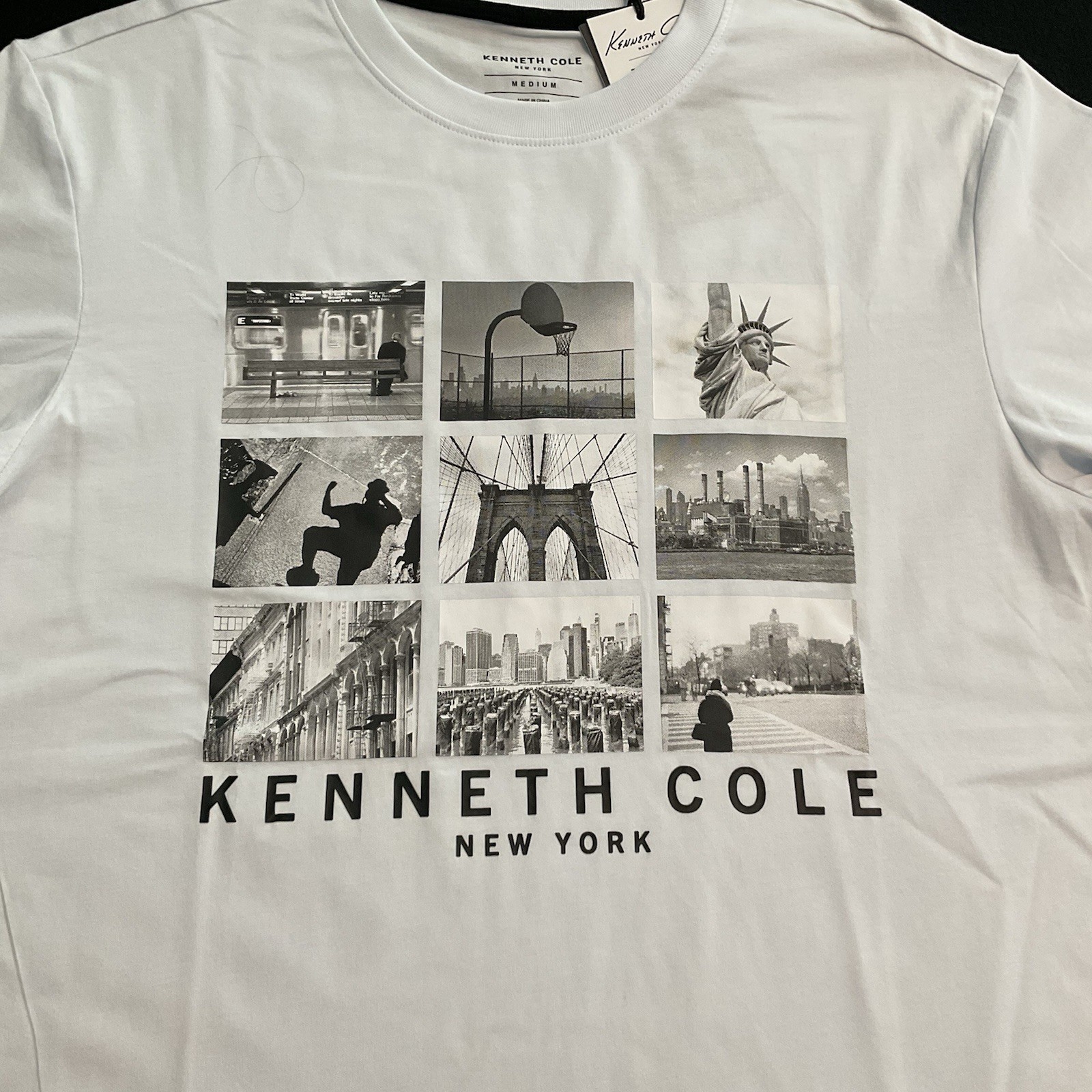 Kenneth Cole Graphic Tee shirt Men&rsquo;s Size Medium The Core Edit Collection White