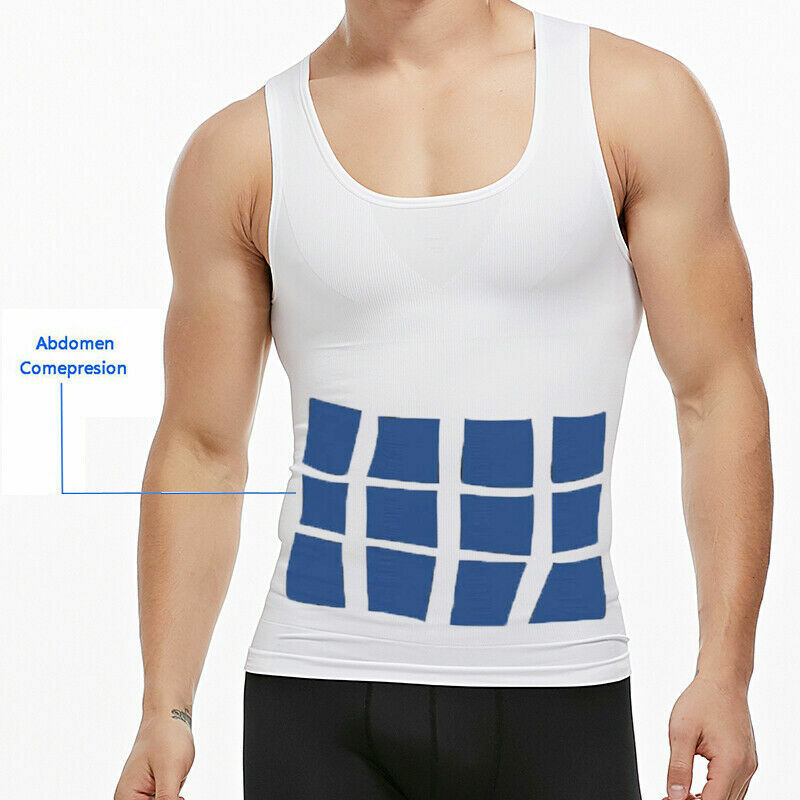 Men&rsquo;s Toning Vest Compression Shirt Tank Gynecomastia Belly Control Body Shaper