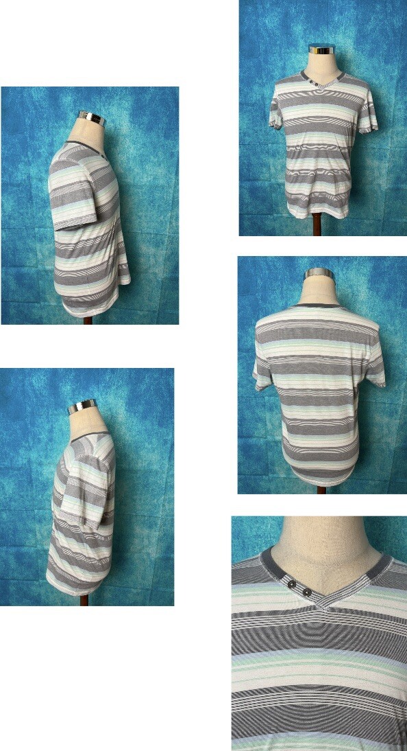 Inc International Concepts Men&rsquo;s Striped Short-Sleeve V-Neck T-Shirt M