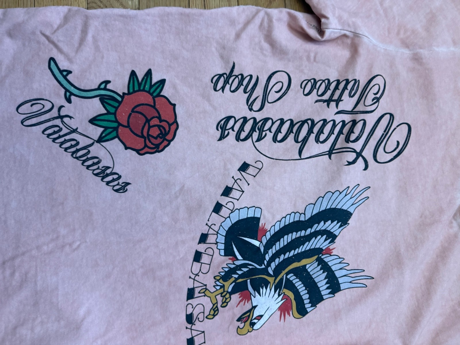 Valabasas Men&rsquo;s T-Shirt Tattoo Shop Merchandise Sz Small Skull Eagle