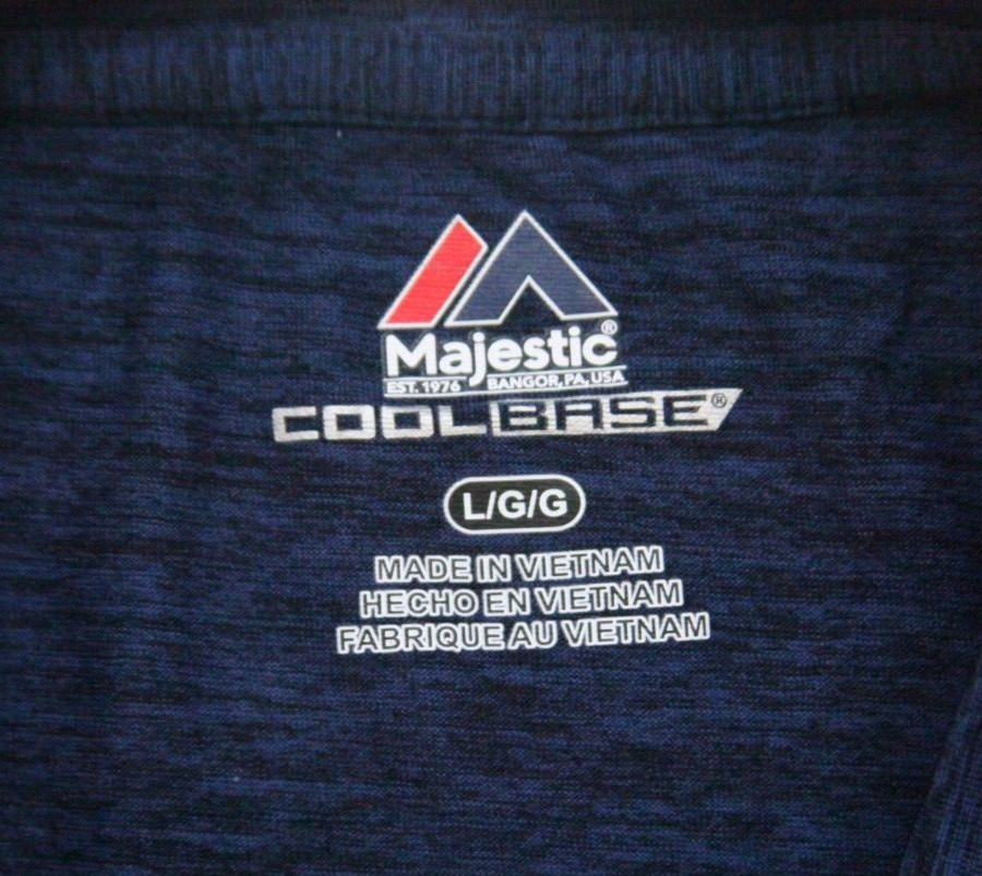 Large Majestic Cool Base Seattle Seahawks T-Shirt Short Sleeve Crewneck WS36