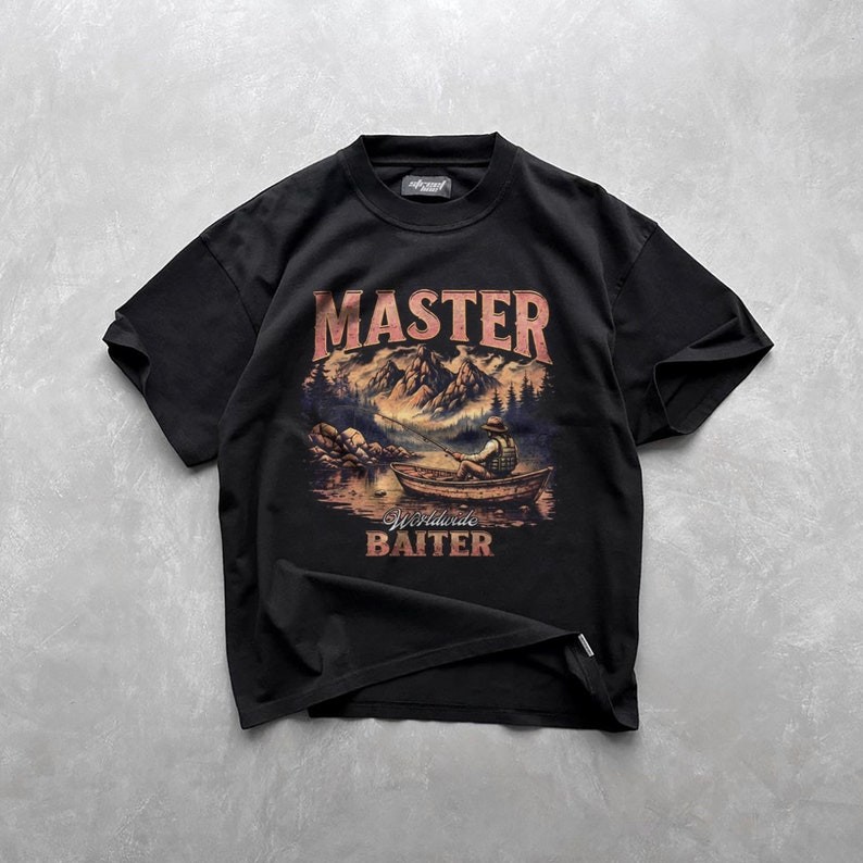 Funny Master Baiter Fishing T-Shirt Sarcastic Fisherman Gift For Dad Husband