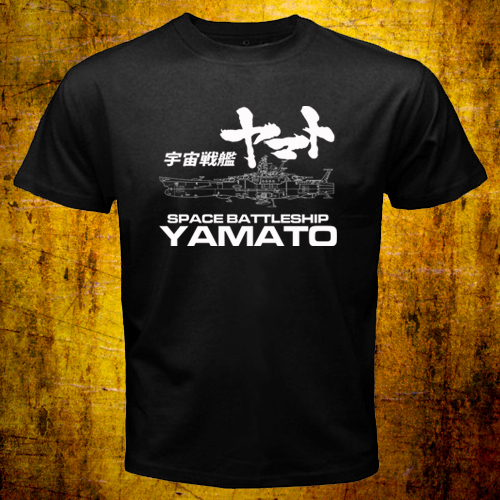 New Star Blazers Space Battleship Yamato Black Red Navy White T-shirt