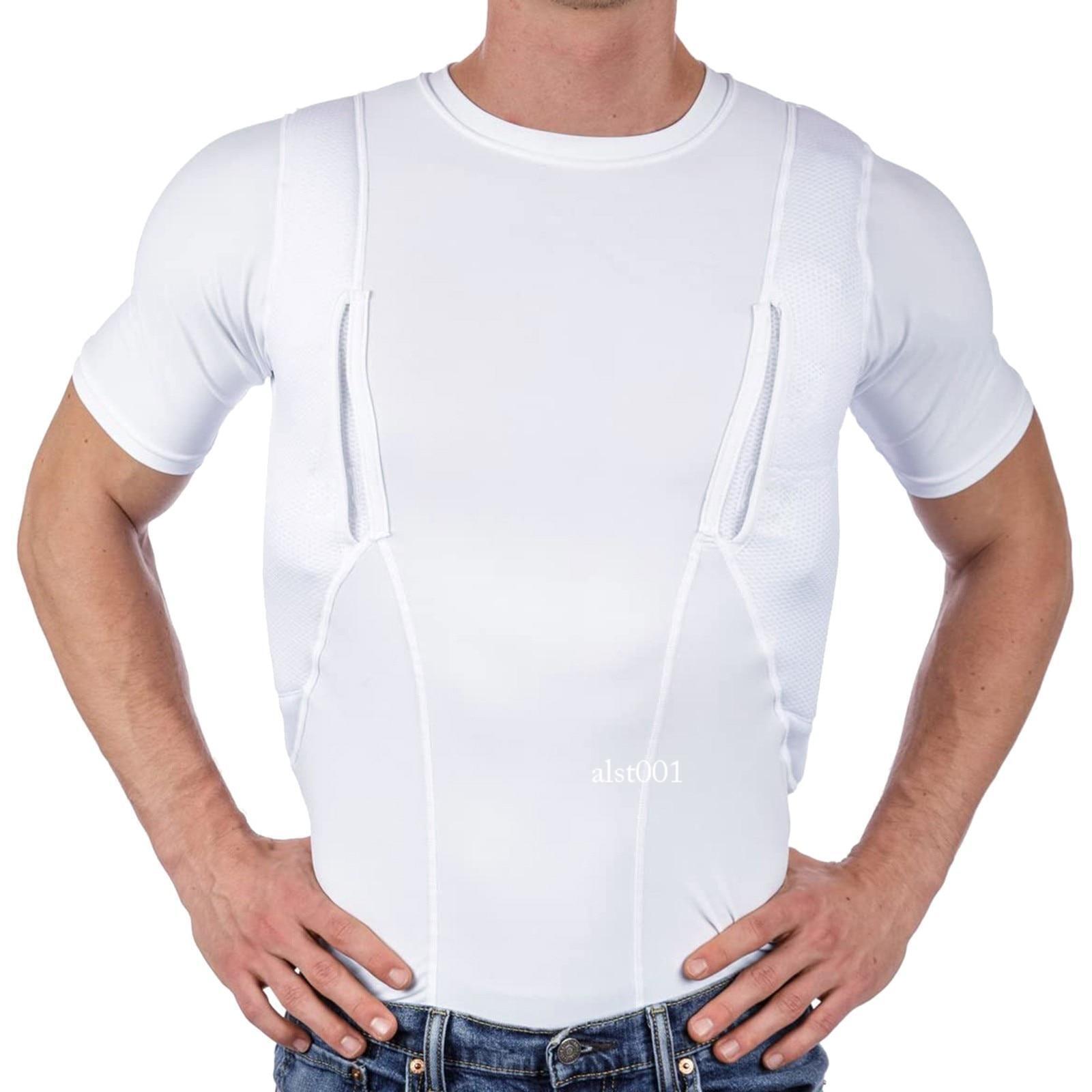 Men&rsquo;s T-shirt Explosive Unisex Concealed Holster High Shirt Tops Tactical Casual