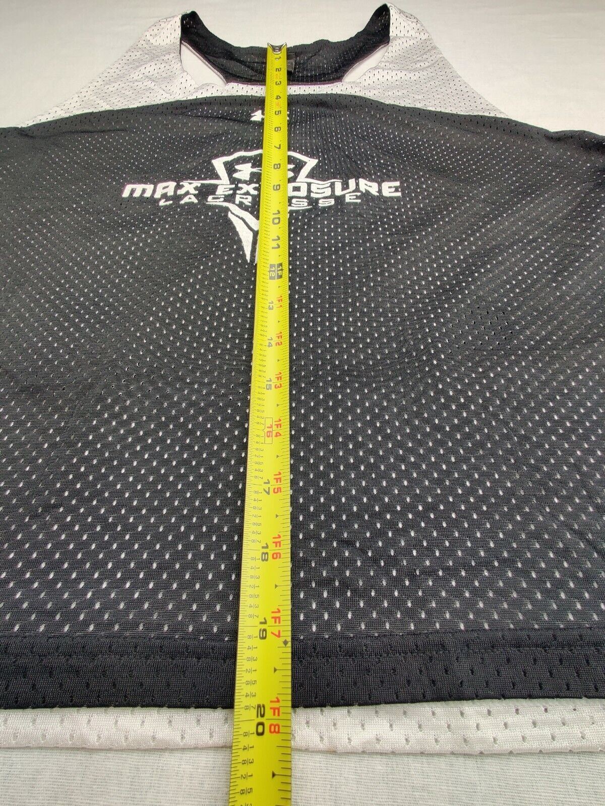 Under Armour Unisex S Max Exposure Lacrosse #34 BlackWhite Mesh Jersey Tank Top