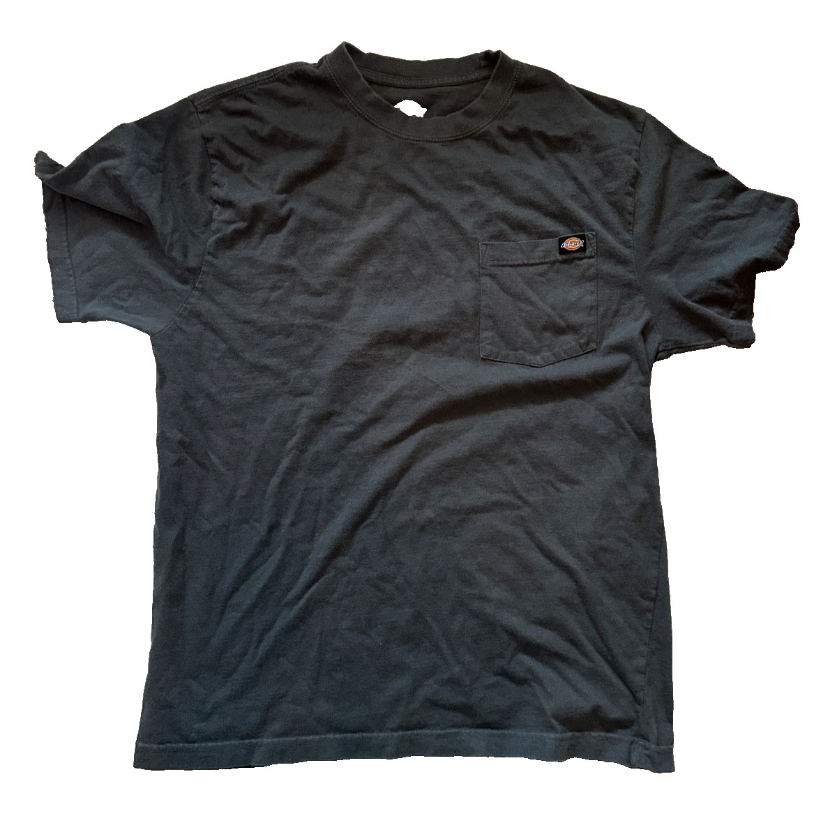 Genuine Dickies Men Short Sleeve T-Shirt Chest Pocket Worn In Grunge Skater M
