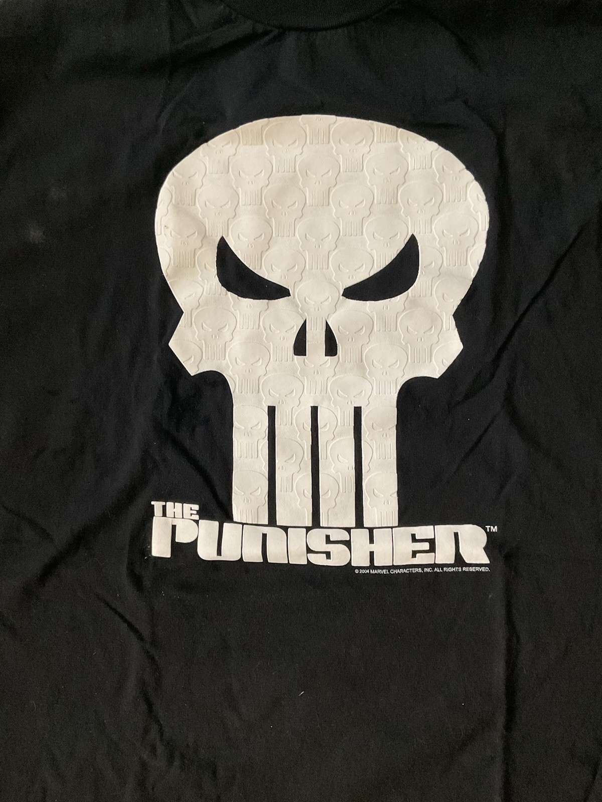 Vintage Y2K Marvel Mad Engine Punisher Logo Shirt XL very Clean