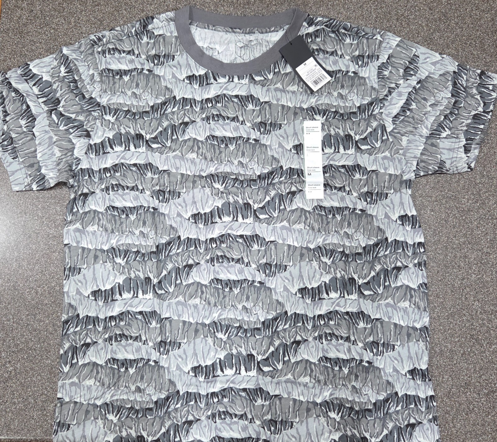 Original Use Mens Size M Relaxed Fit Crew Neck Short Sleeve T-Shirt Gravel Gray