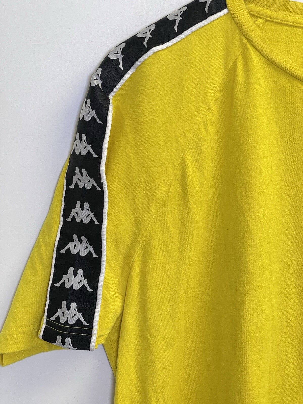 Kappa 222 Reflective Michael Tee Men’s Size L Short Sleeve T-shirt Yellow Logo