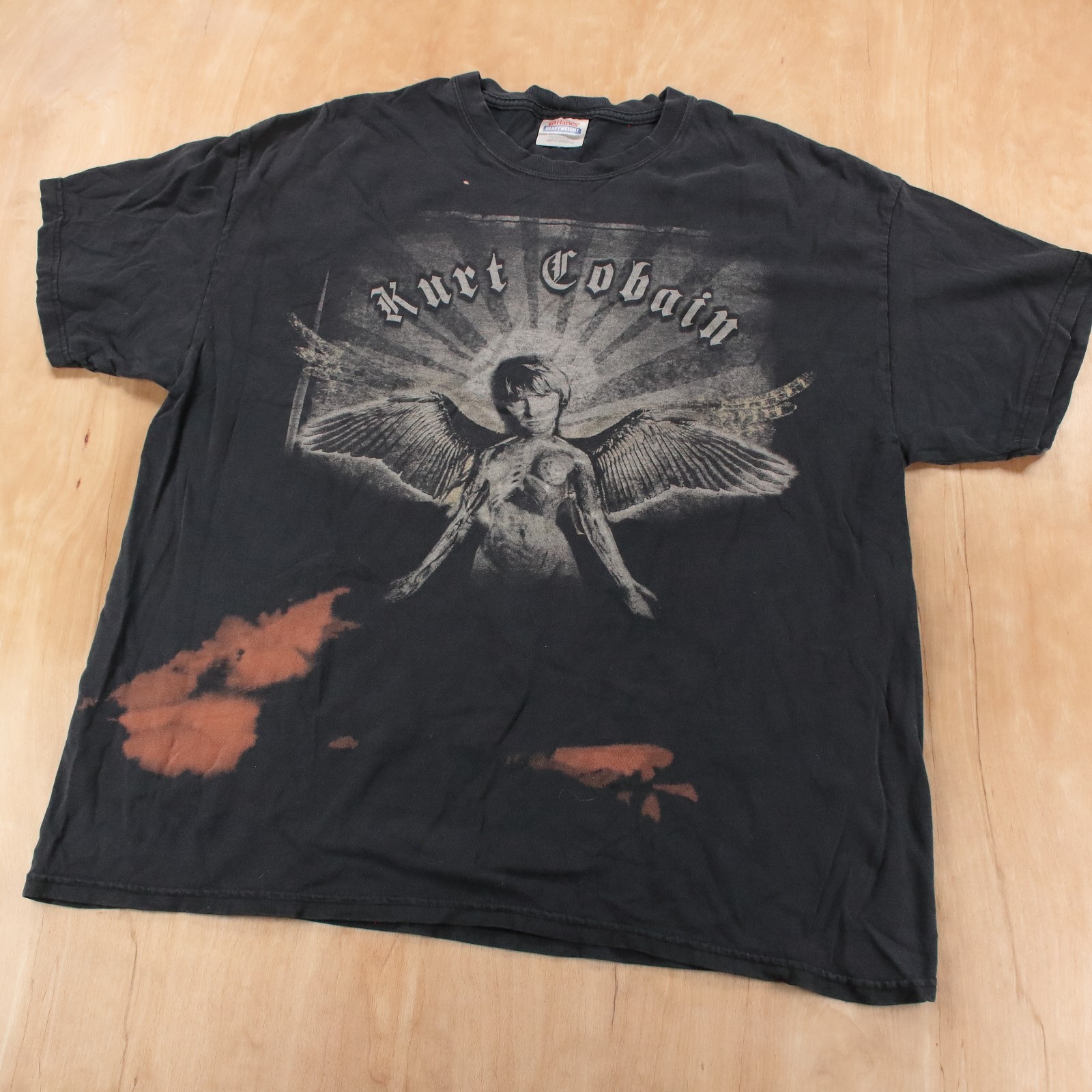 vtg Kurt Cobain angel wings memorial t-shirt XL y2k 90s nirvana grunge band tee