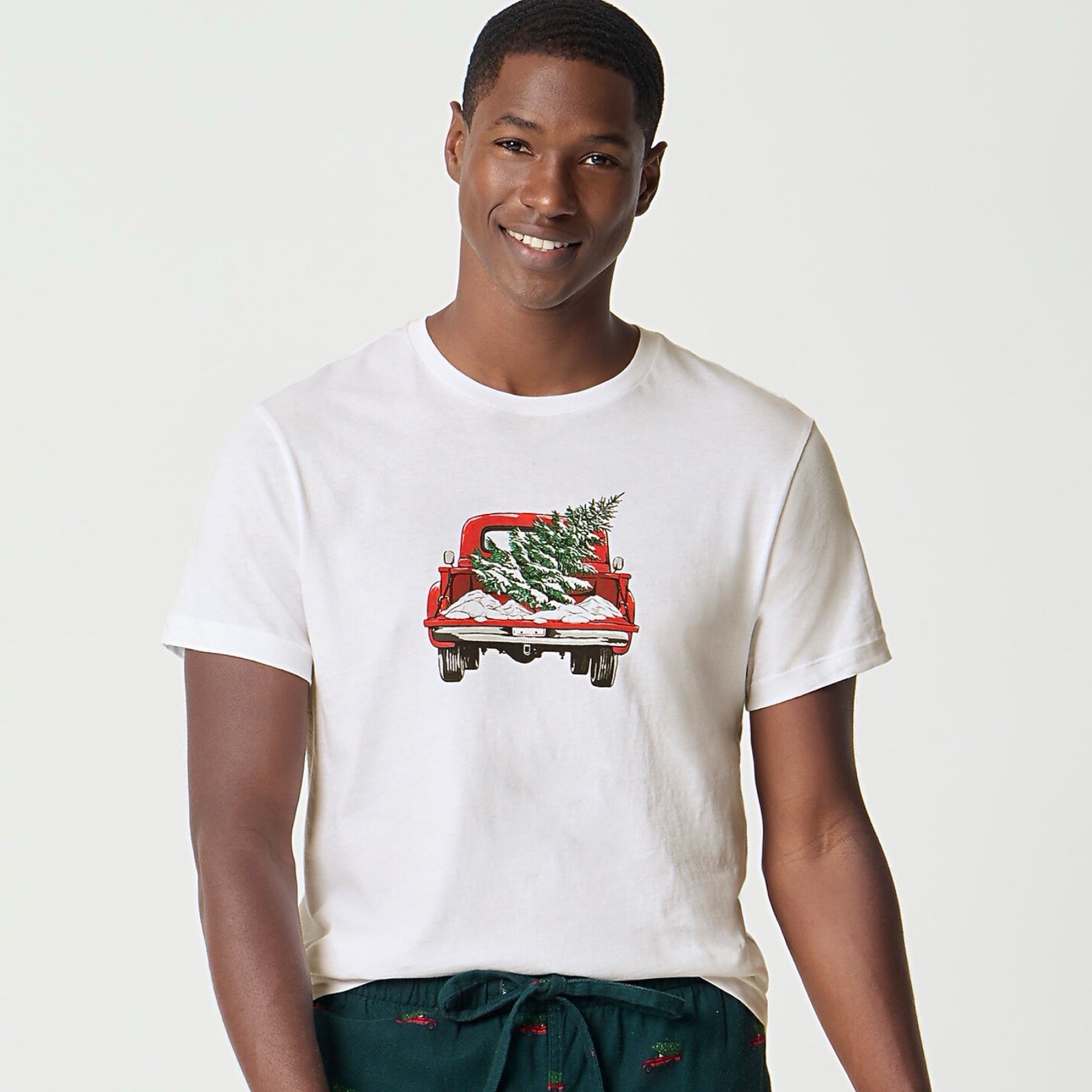 J.Crew Holiday tree and truck graphic tee Men’s Size M NWT Christmas Festive