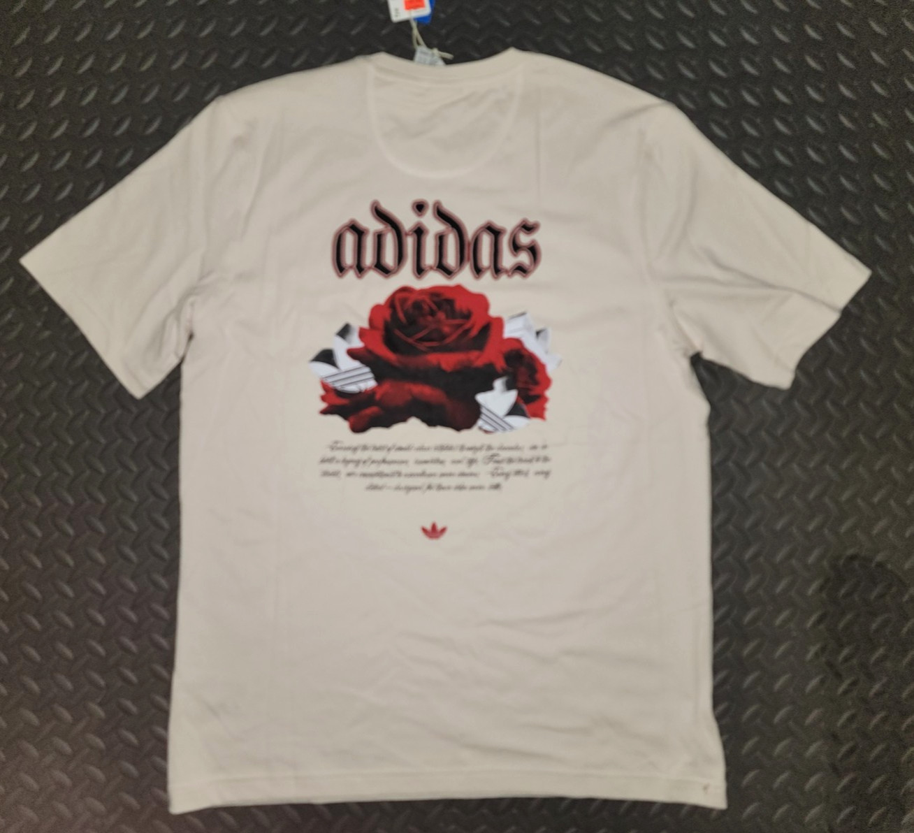 NEW MEN&rsquo;S ADIDAS ORIGINALS ROSE TREFOIL TEE SHIRT ~SIZE MEDIUM #KR8876 RARE!