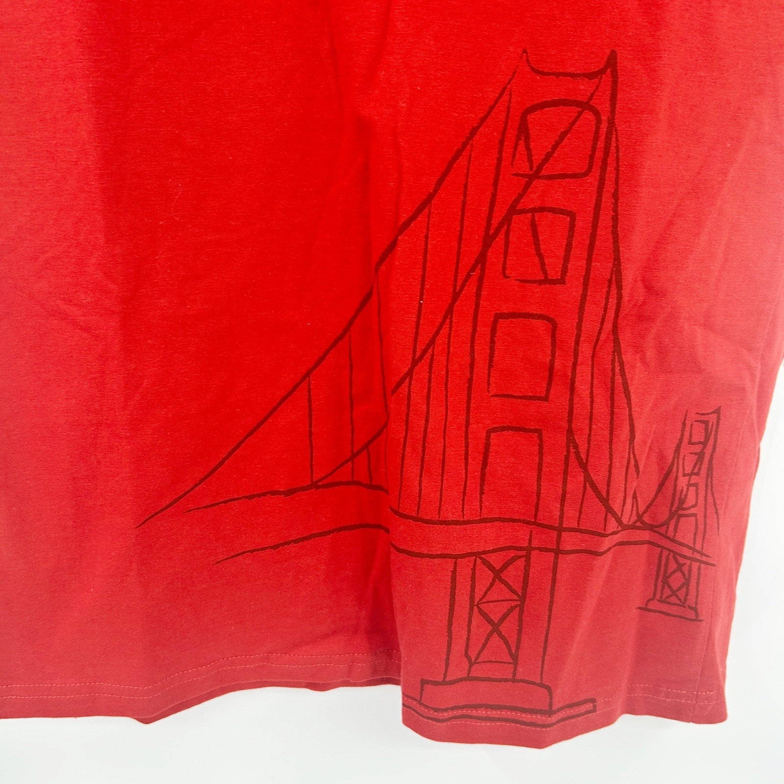 San Francisco Golden Gate Bridge 75th Anniversary 2012 Red Graphic T-Shirt M