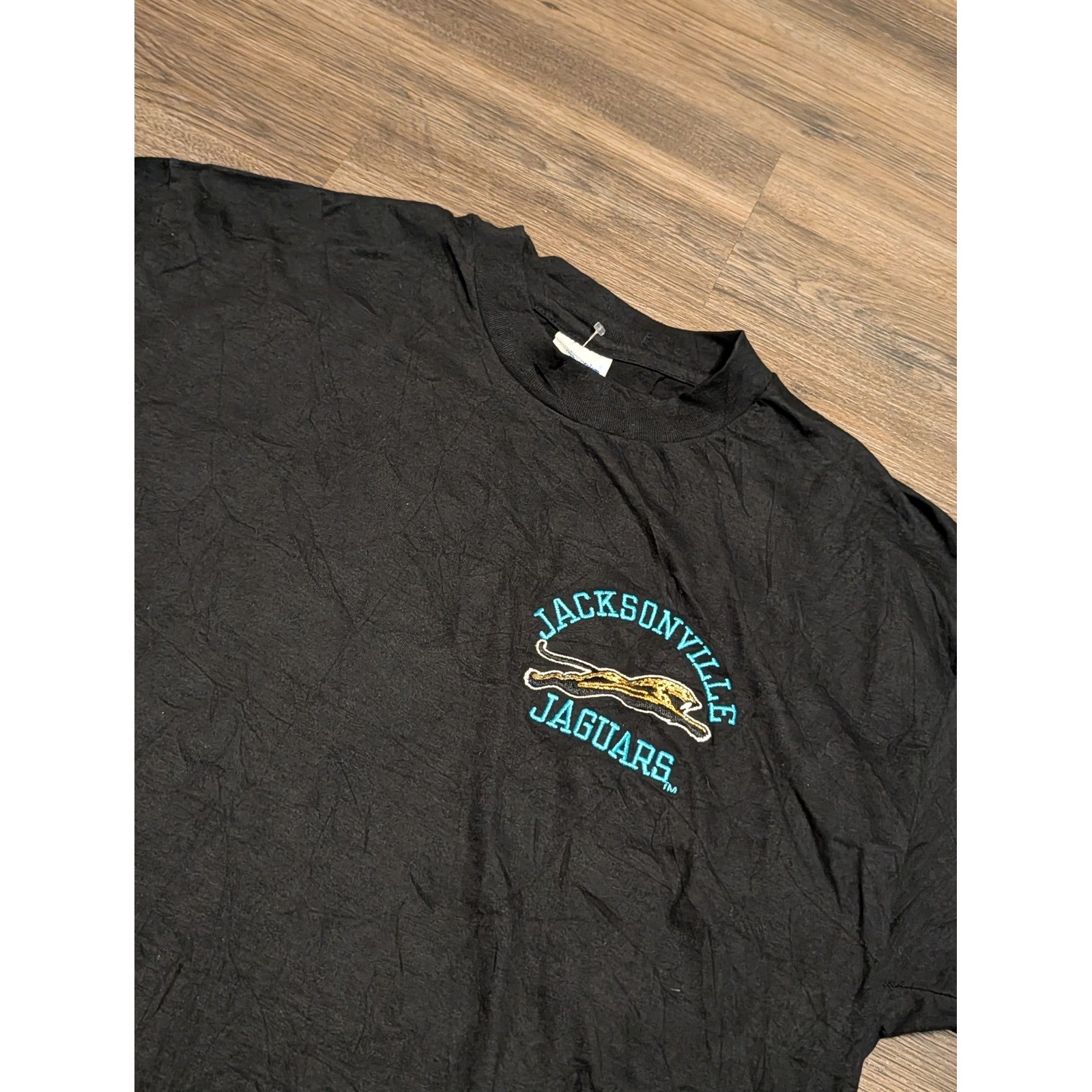 Vintage Champion Jacksonville Jaguars T Shirt XL Black NFL Made in USA 90s Tee