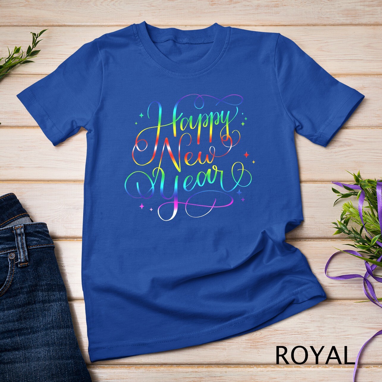 Happy New Year 2024 Tie Dye NYE Years Eve Party Family Unisex T-shirt