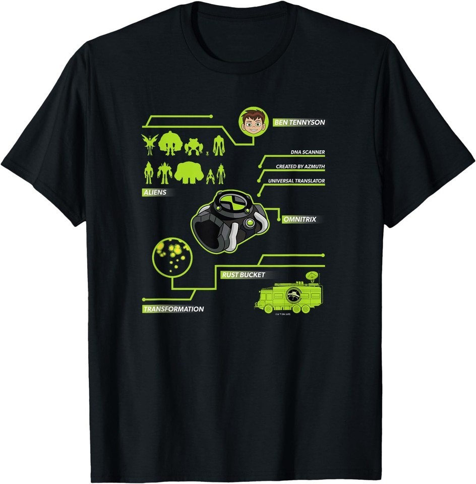 Ben 10 Omnitrix Schematics T-Shirt
