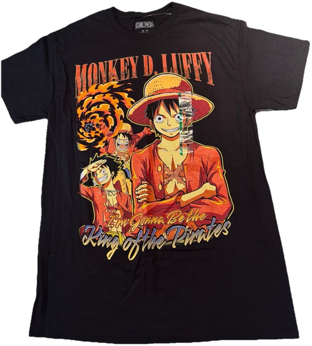 One Piece Monkey D. Luffy King of the Pirates Shirt Adult Medium Anime Tee
