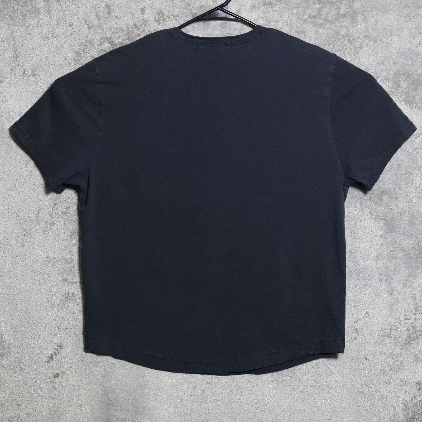 Buck Mason T-Shirt Mens Large Short Navy Blue Supima Curved Hem Made In USA