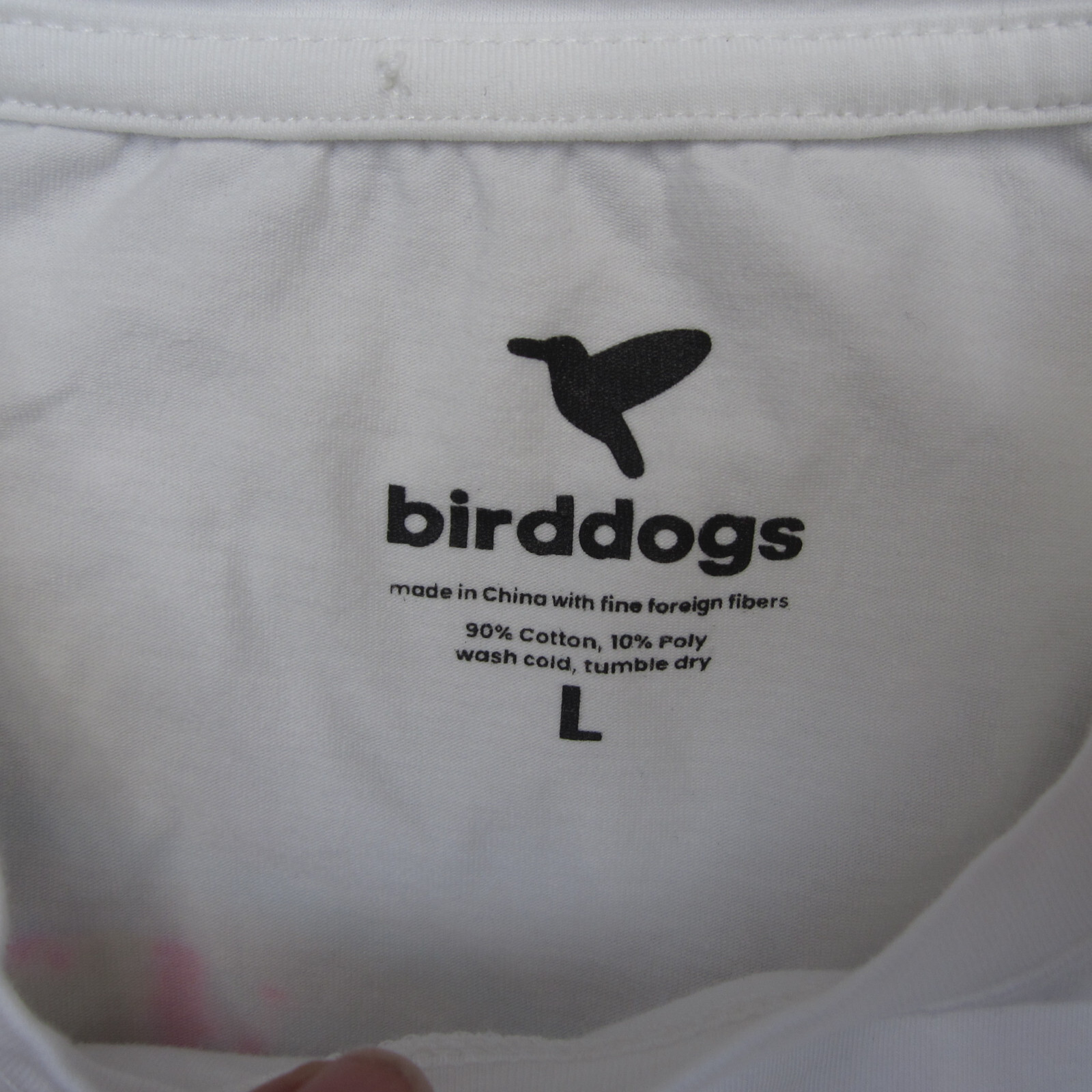 Birddogs Shirt Mens Large White Cotton Tee Casual Lightweight