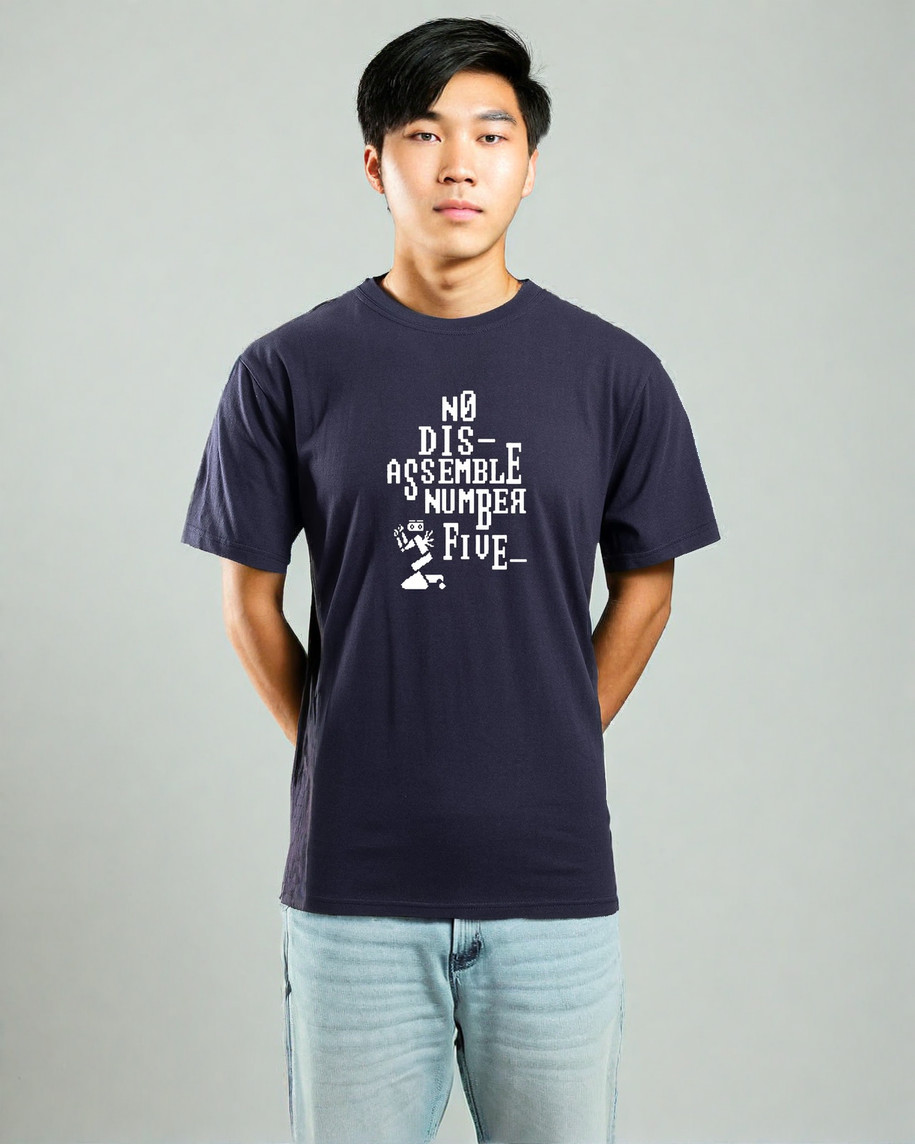 MEN WOMENS TEE TSHIRT UNISEX SHORT CIRCUIT NUMBER 5 ALIVE RETRO GIFT MOVIE 80&rsquo;S