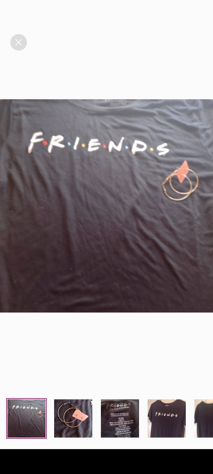 FRIENDS, Jr&rsquo;s xlg t-shirt,w NEW EARRINGS & FREE THANK YOU GIFT