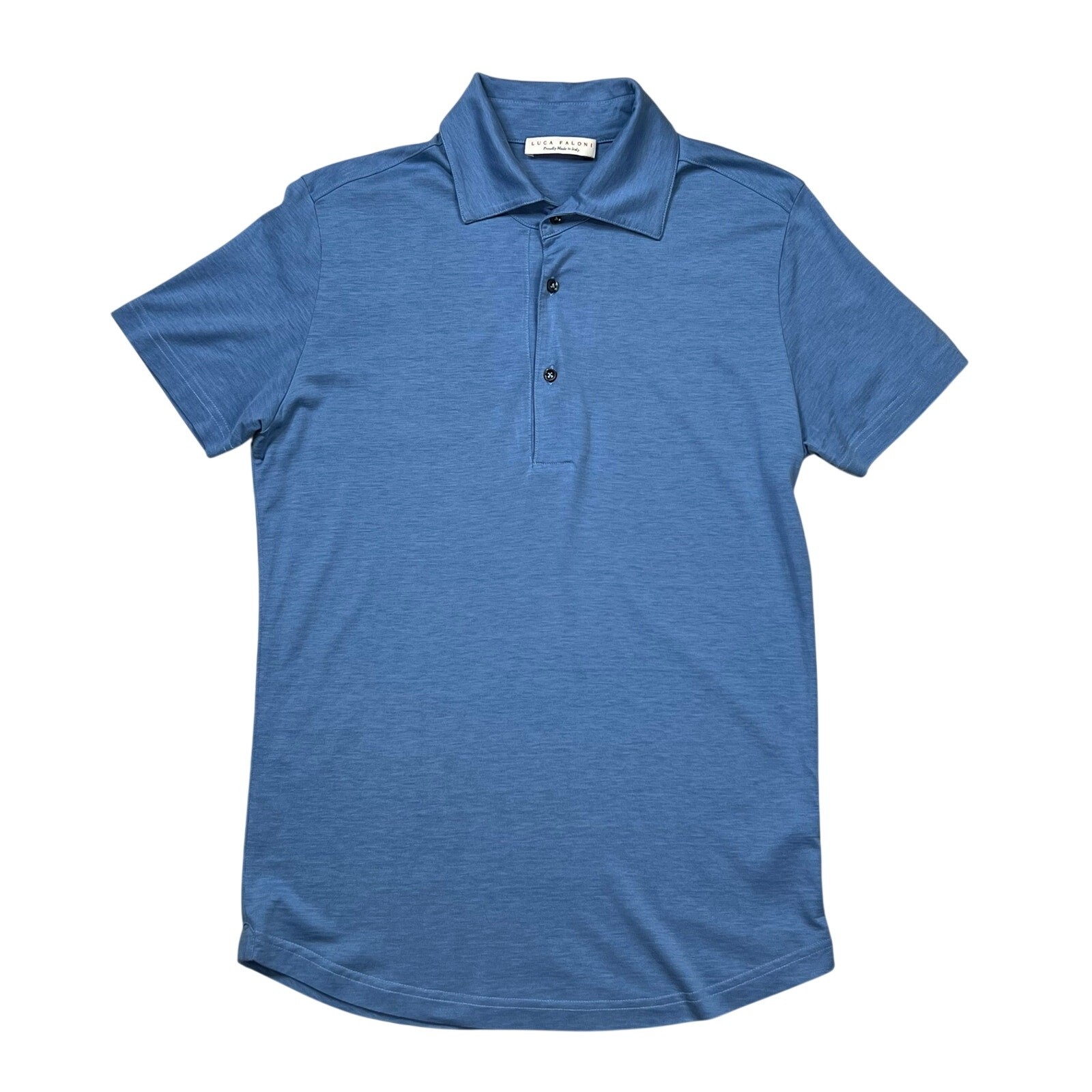 Luca Faloni Silk Cotton Blend Polo Shirt Size XS 20&Prime;x28&Prime; Made In Italy