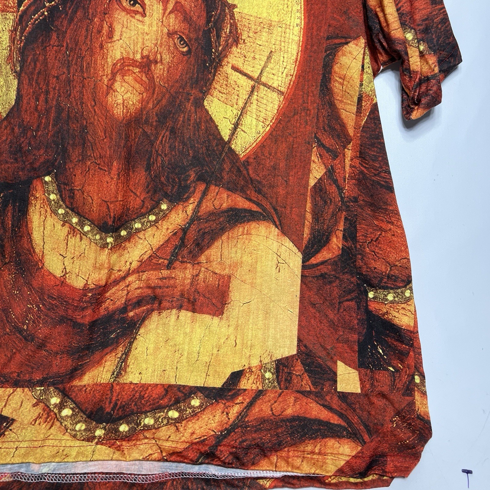 Jesus Mens XXXL (3XL)T Shirt Thorns All Over Print Virgin Icons For You