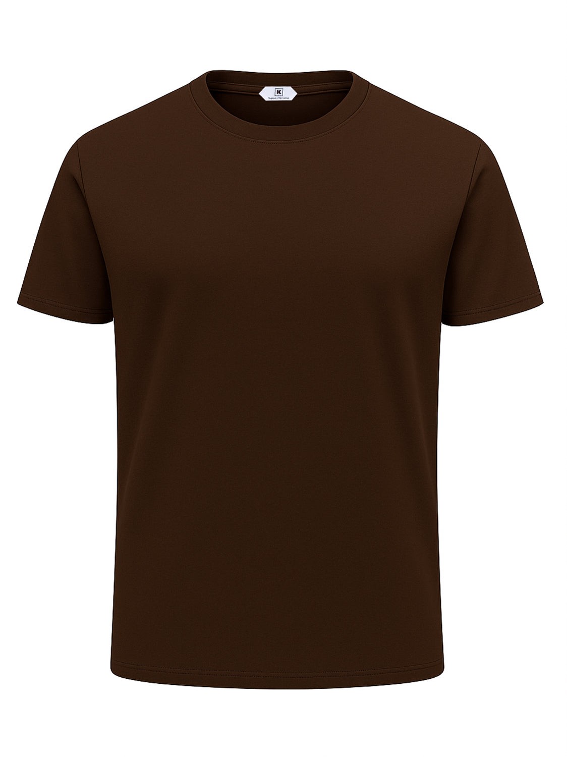 KITON KIRED « Kiss » Brown Exclusive Crepe Cotton Short Sleeve T-Shirt 46 NEW XS