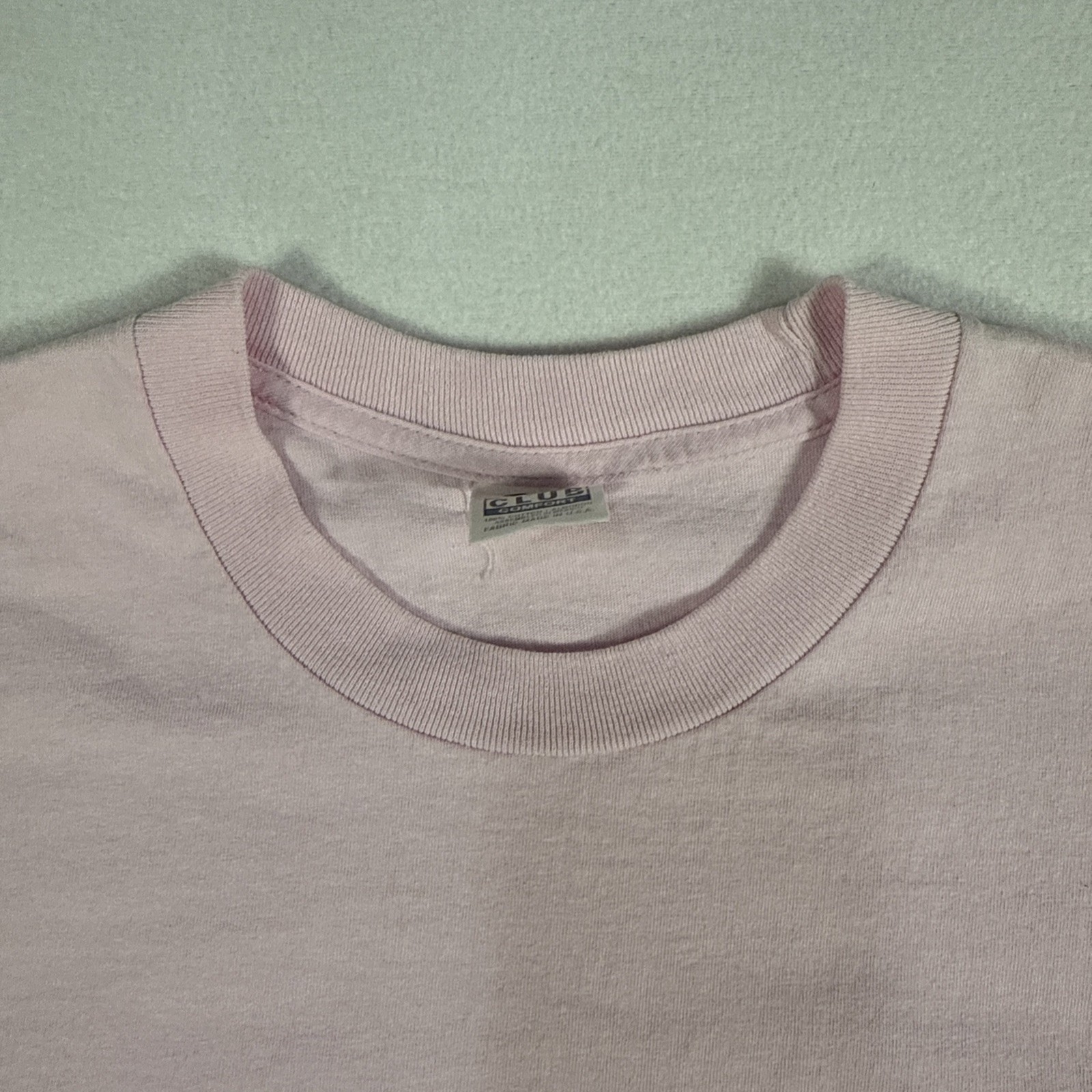 3X Pro Club Heavyweight T-Shirt Blk/Wht/Pink Men’s Crew Neck Short Sleeve Size L