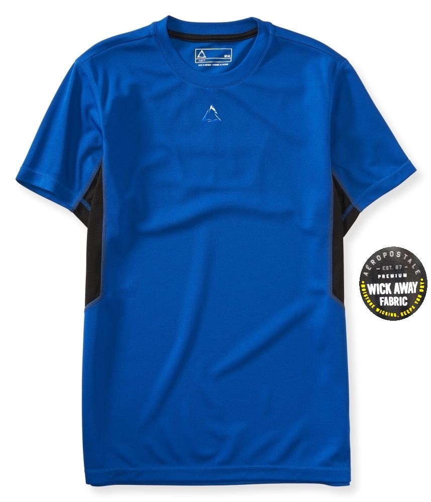 A87 NEW Blue Black Active Dri Fit Wick Moist Mesh T-Shirt Big Men 2XL QCO