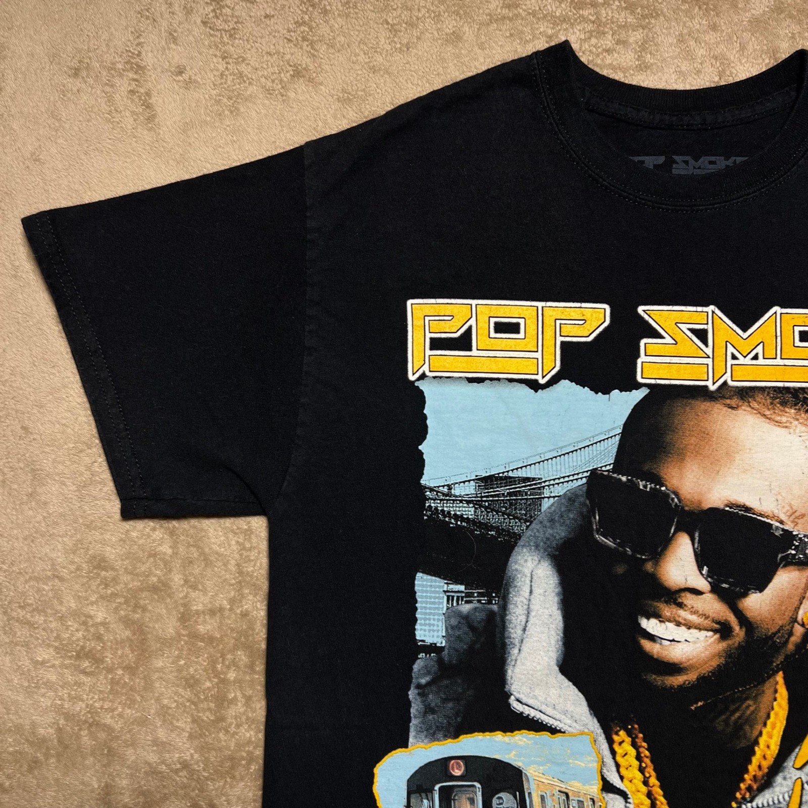 Pop Smoke Meet The Woo Graphic T Shirt Mens Medium Black Hip Hop Rap Tee