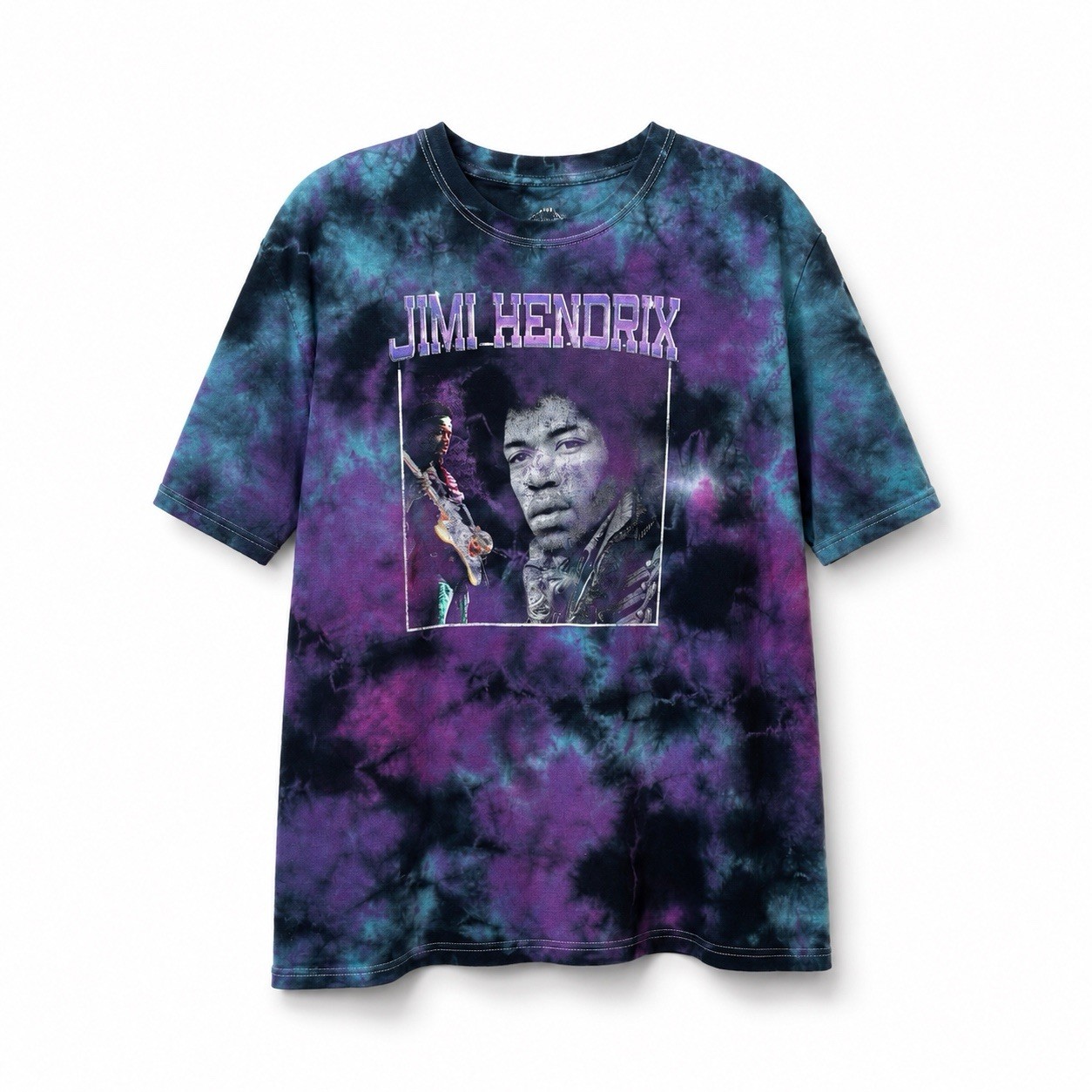 Jimi Hendrix Tie Dye Graphic Band T Shirt Unisex Size Large Rock Music Tee