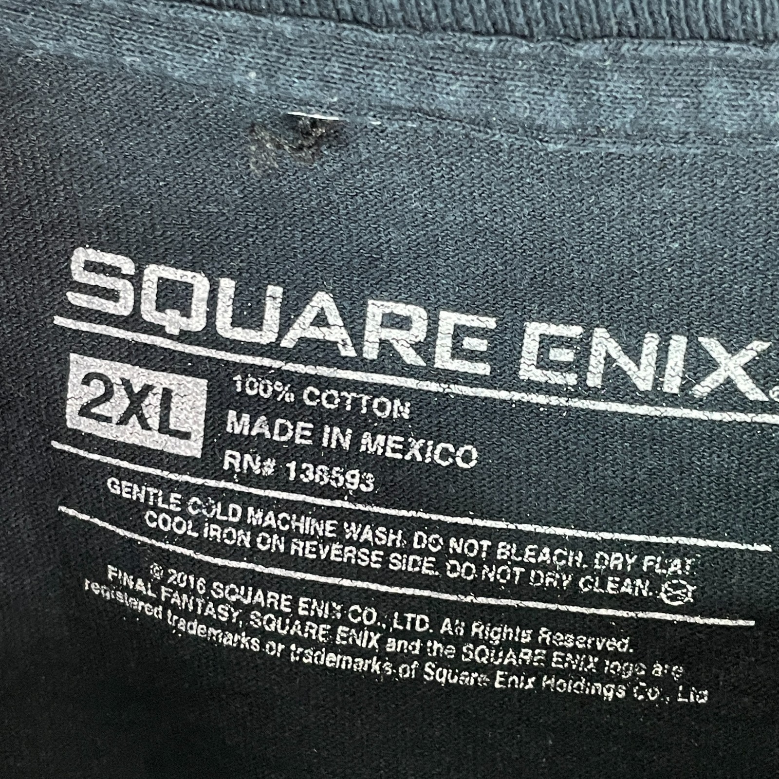 Square Enix Final Fantasy XV Shirt Mens 2XL Black Graphic Print Short Sleeve