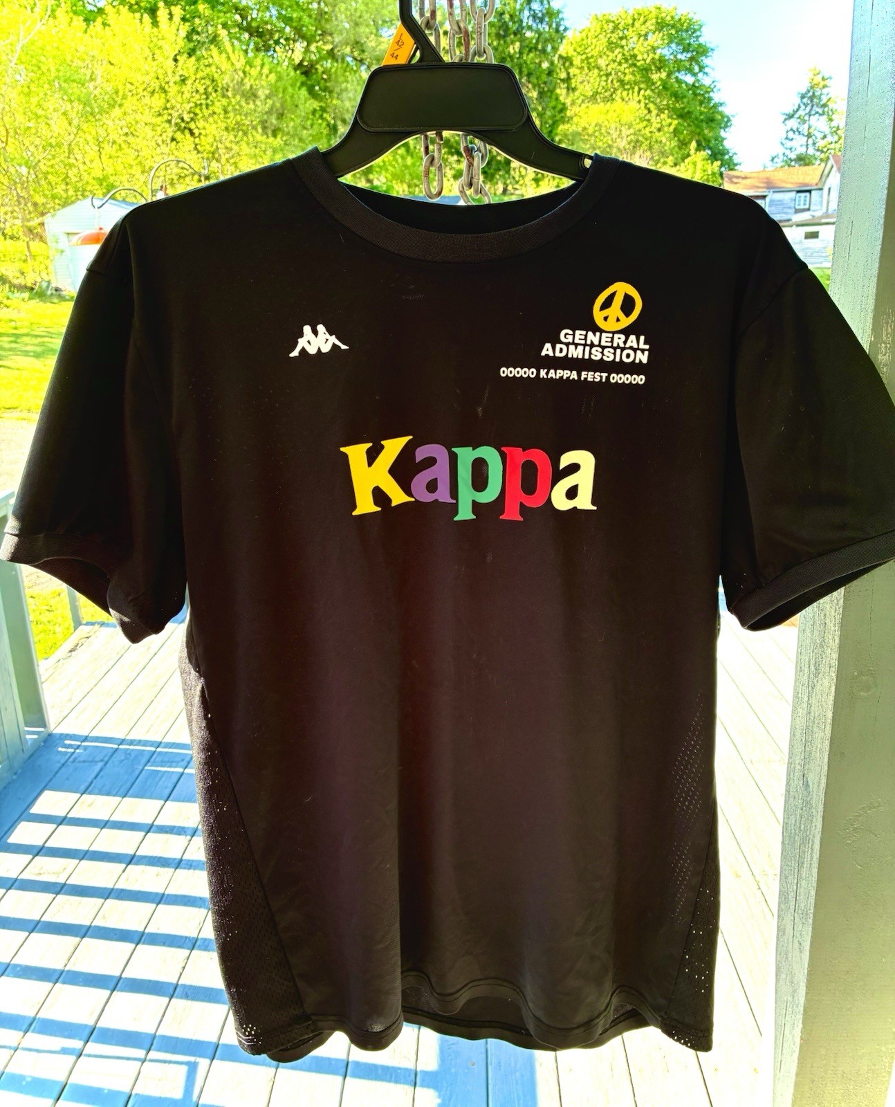 Kappa General Admission Kappa Fest Tee Mesh Graphic Color RARE XL Authentic Ten