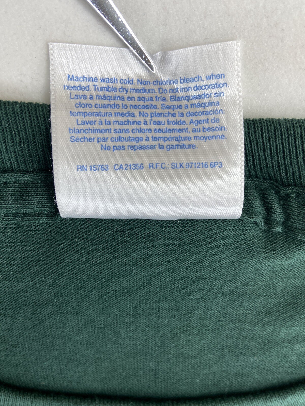 Hanes Heavyweight 50/50 Blank T Shirt NOS Dark Green Size Medium Vintage
