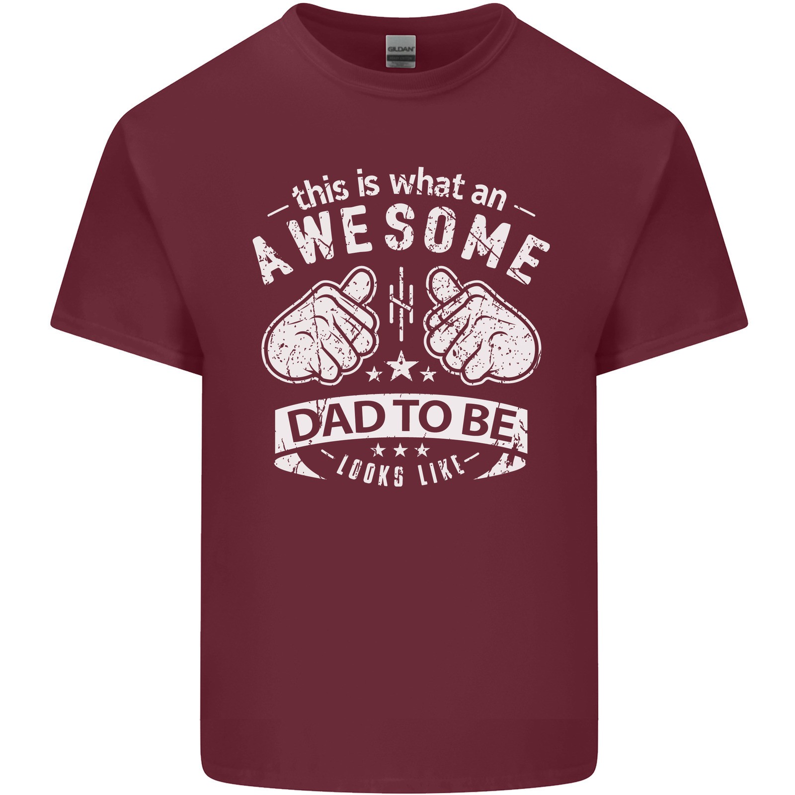 Awesome Dad to Be Looks New Dad Daddy Mens Light Cotton T-Shirt