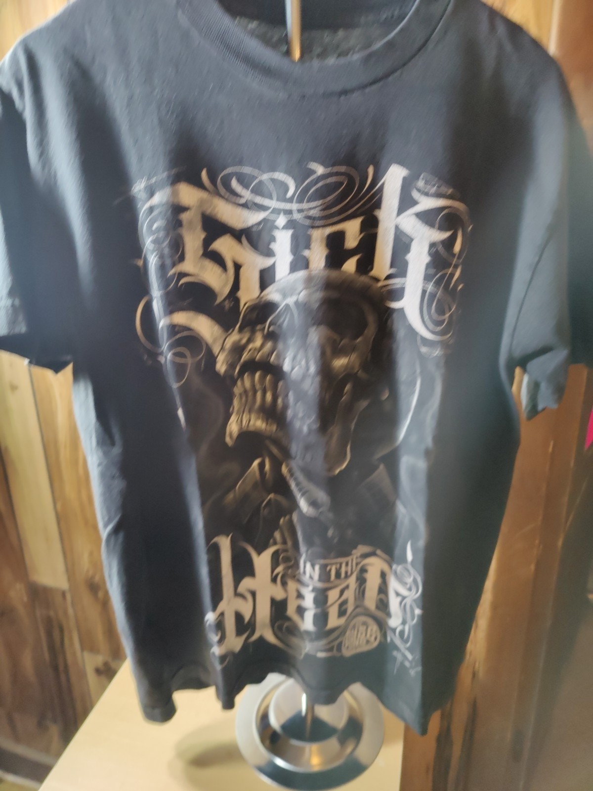Men&rsquo;s Dyse One Sick in the Head Dual Graphic Skull T-Shirt Black M