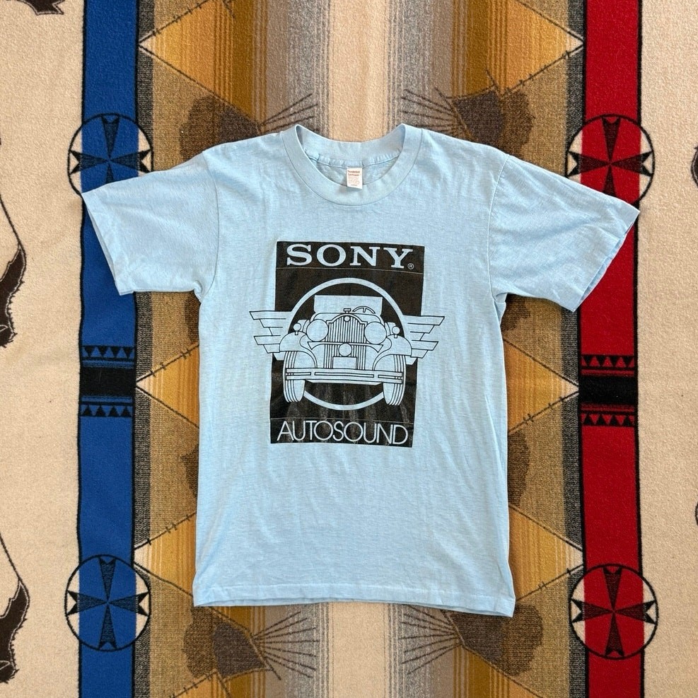 Vintage 70s/80s Sony Autosound Car Cars Promo T-Shirt Size Small True Vintage